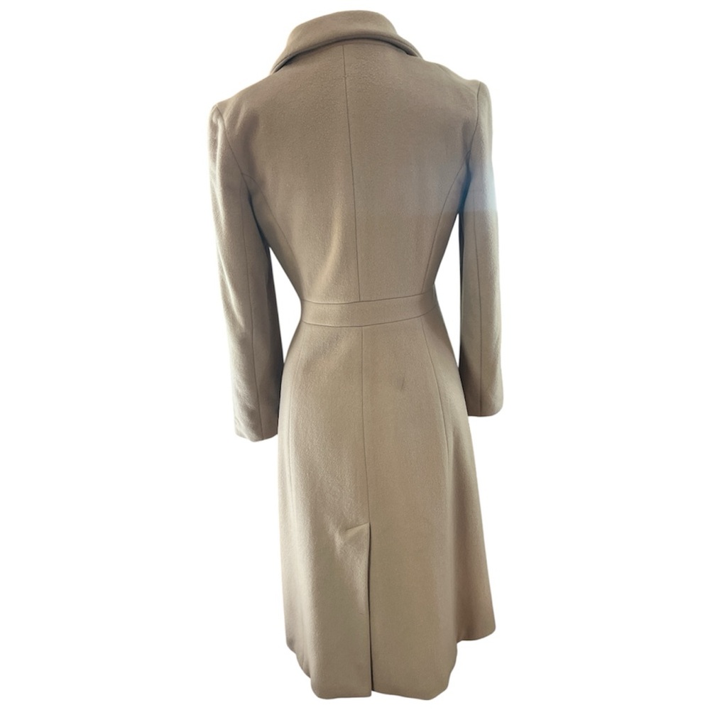 Vintage Chaiken Wool Tan/Camel Maxi Modern Classic Style Coat Size 2 - Picture 4 of 17